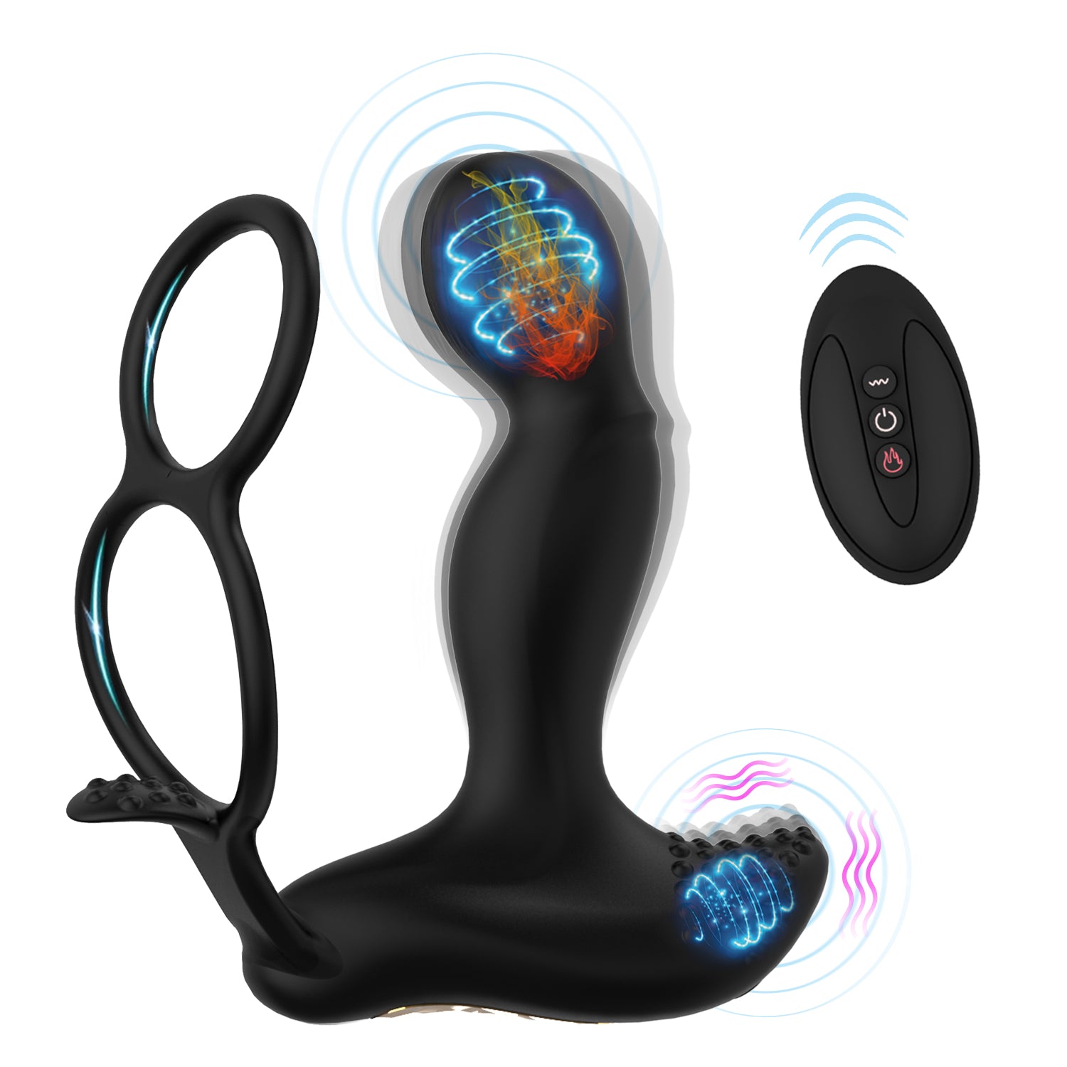 Dual Motor Prostate Massager with Cock Ring