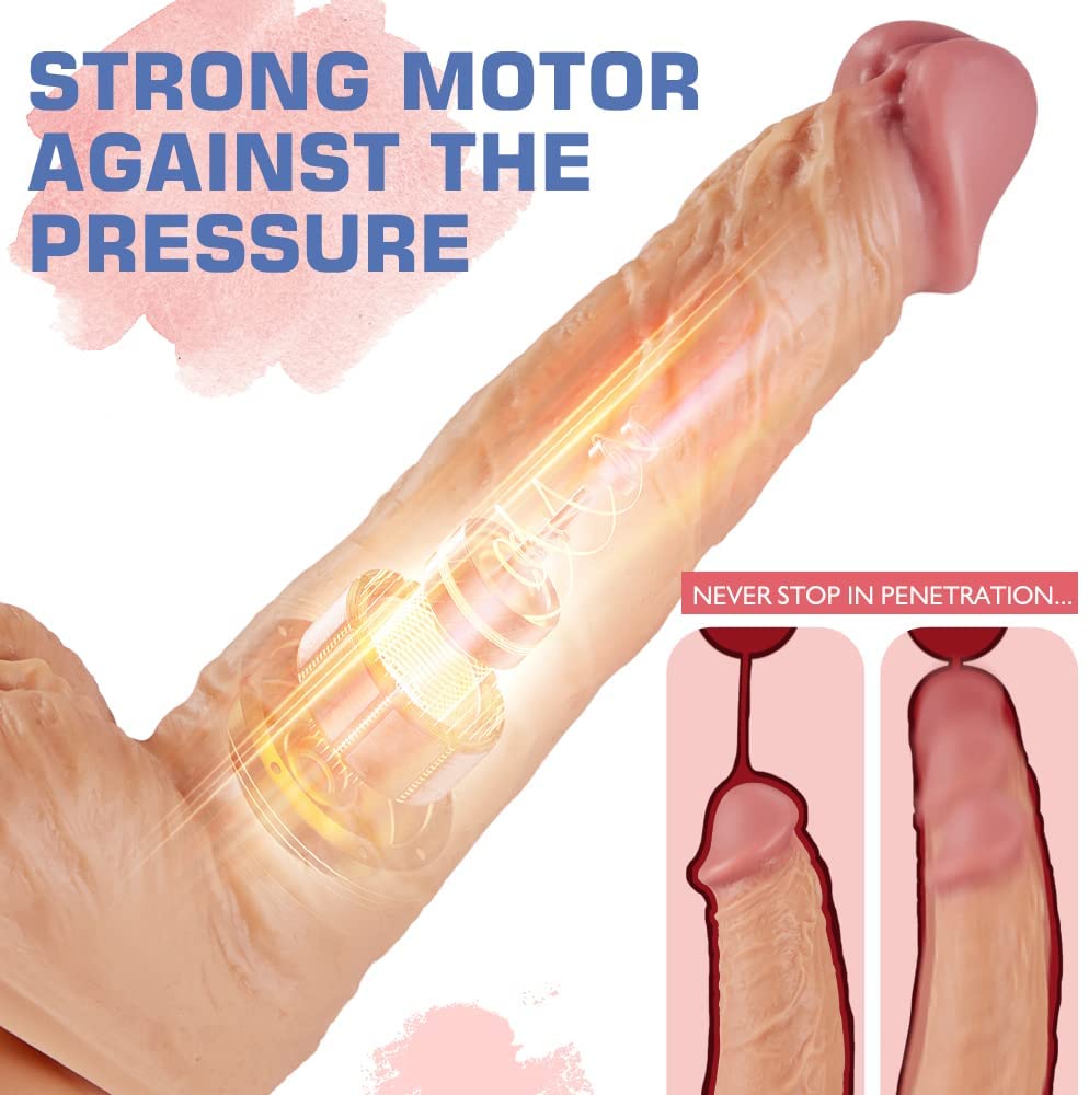 8.14 Inch Intelligent Heating Dildo with Remote Control