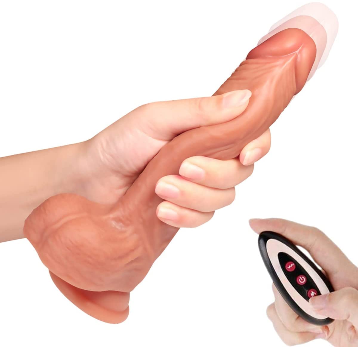 8.3 inch Remote Realistic Dildo With Balls & Suction Cup