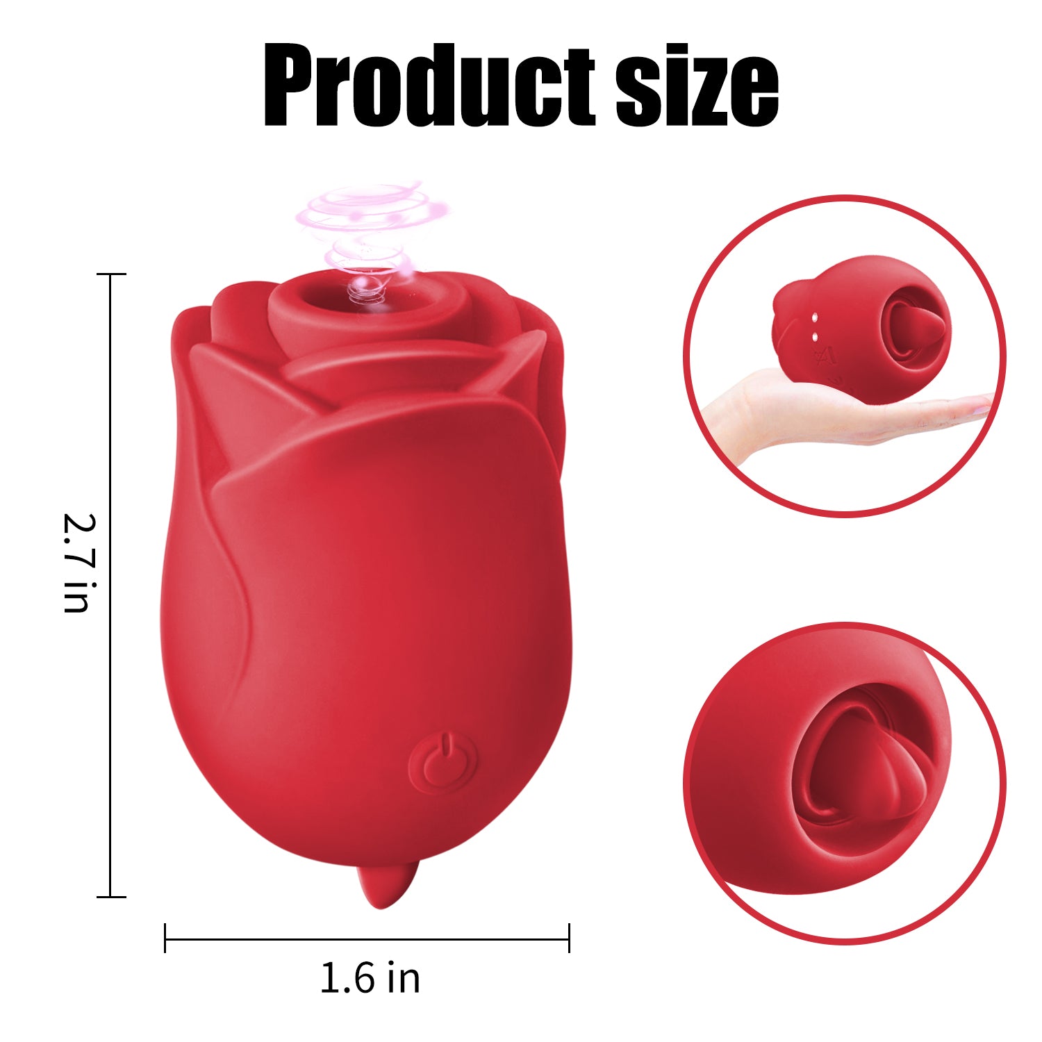 Rose Sex Toy size