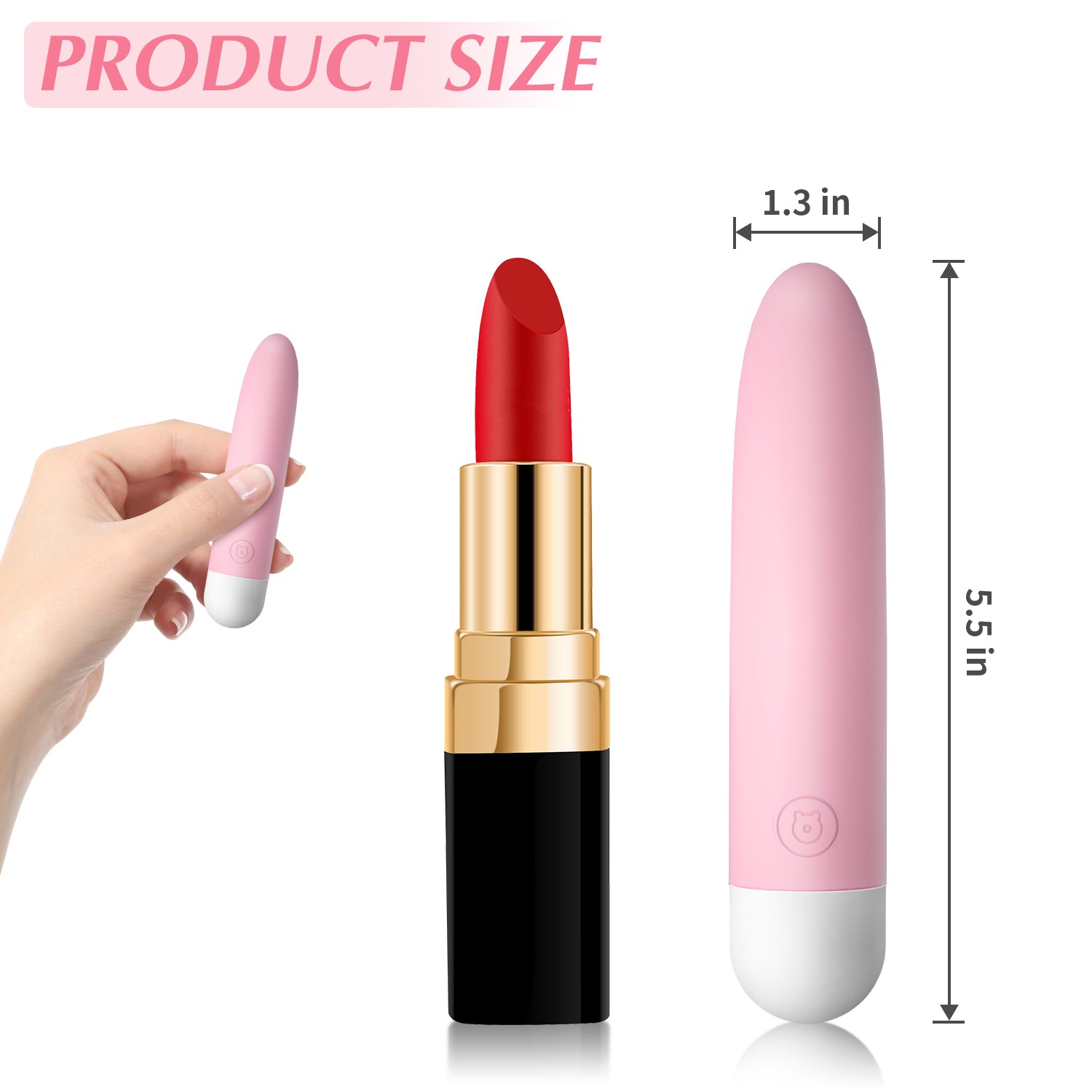 Mini Lipstick Vibrators size