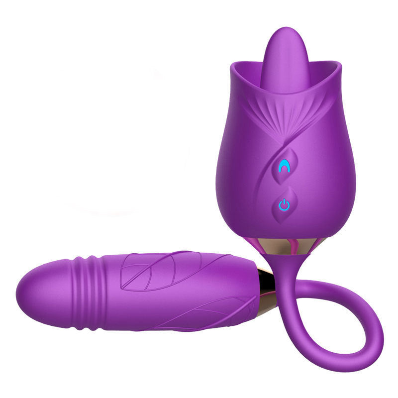  Rose Tongue Licking Vibrator Purple