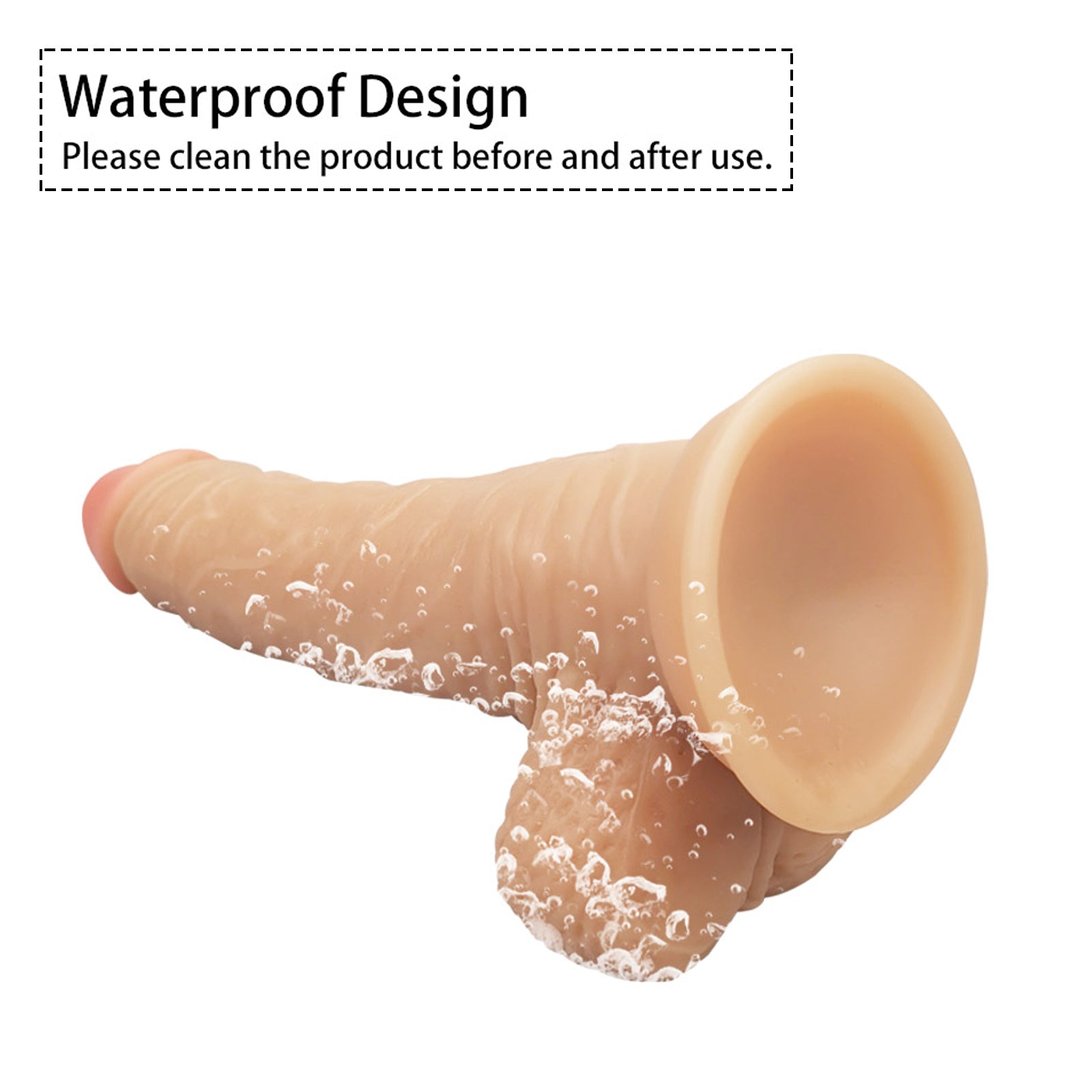 Realistic Dildo, Body-Safe Material Lifelike Huge Penis with Strong Suction Cup 
